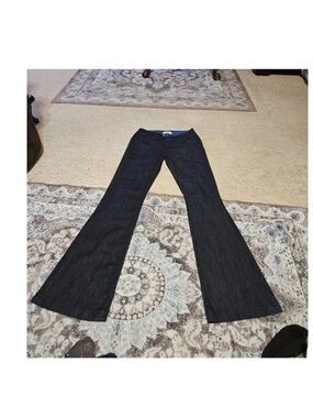 PAIGE Dark Indigo Wide Leg Flare Jeans